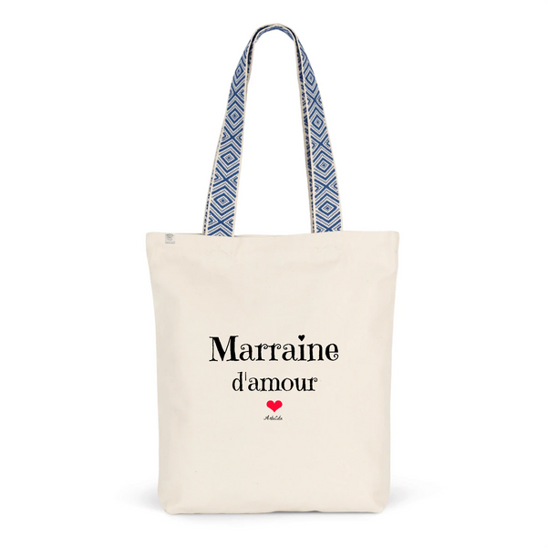 Tote Bag Premium - Marraine d'amour - 2 Coloris - Cadeau Durable - Cadeau Personnalisable - Cadeaux-Positifs.com -Unique-Bleu-