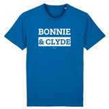 T-Shirt Premium - Bonnie & Clyde - Coton Bio - 12 Coloris - Mythique - Cadeau Personnalisable - Cadeaux-Positifs.com -XS-Bleu-