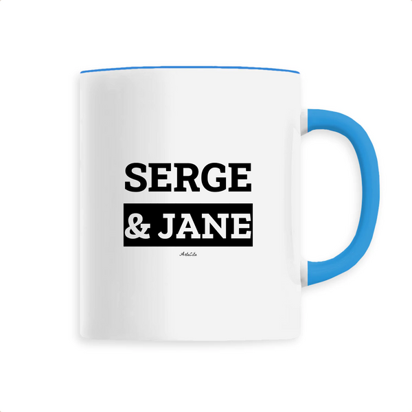Mug - Serge & Jane - 6 Coloris - Cadeau Original & Mythique - Cadeau Personnalisable - Cadeaux-Positifs.com -Unique-Bleu-
