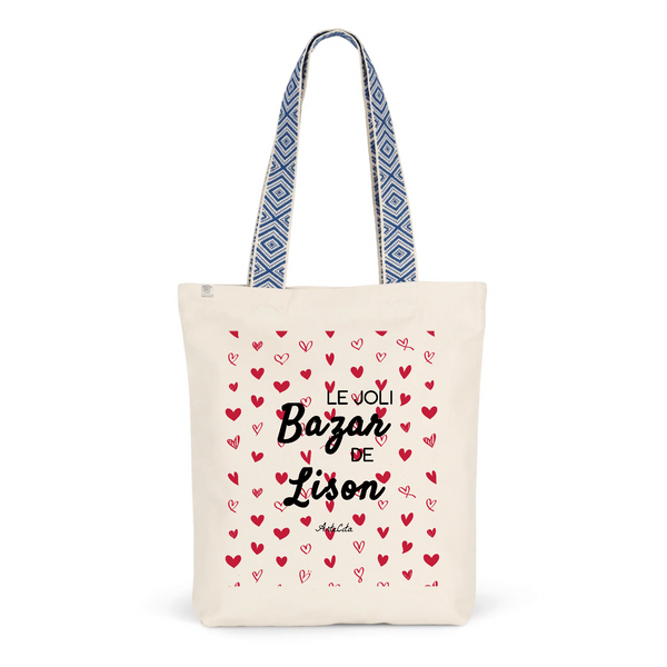 Tote Bag Premium - Le joli Bazar de Lison - 2 Coloris - Durable - Cadeau Personnalisable - Cadeaux-Positifs.com -Unique-Bleu-