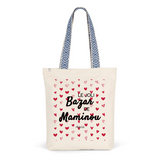 Tote Bag Premium - Le joli Bazar de Maminou - 2 Coloris - Durable - Cadeau Personnalisable - Cadeaux-Positifs.com -Unique-Bleu-