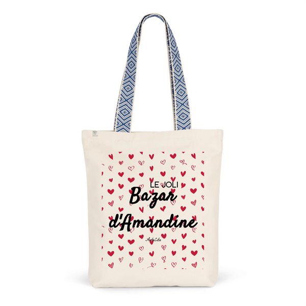 Tote Bag Premium - Le joli Bazar d'Amandine - 2 Coloris - Durable - Cadeau Personnalisable - Cadeaux-Positifs.com -Unique-Bleu-