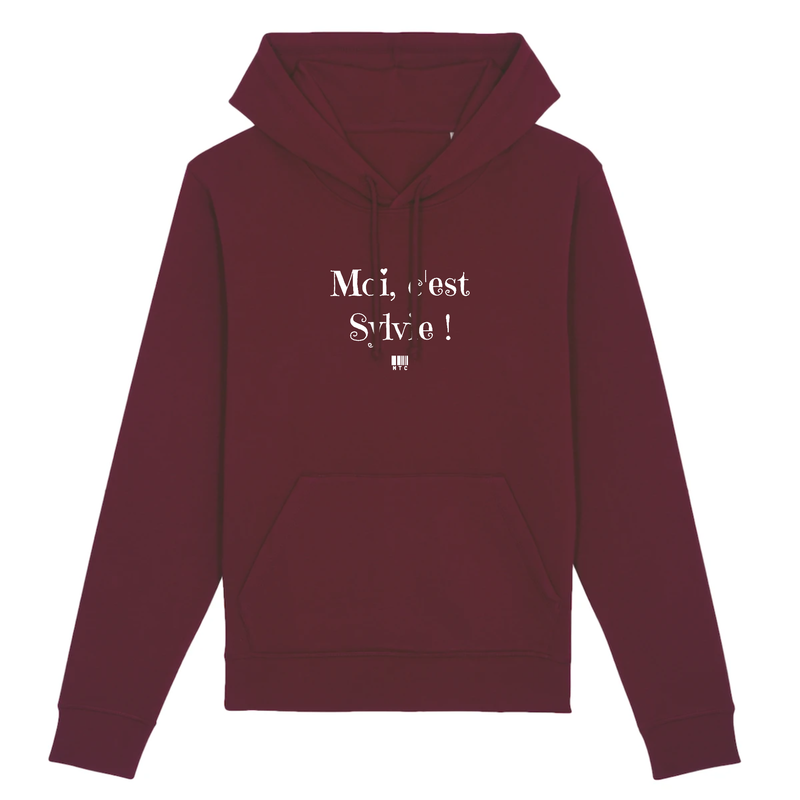 Cadeau anniversaire : Sweat à Capuche - Moi c'est Sylvie - Coton Bio - Cadeau Original - Cadeau Personnalisable - Cadeaux-Positifs.com -XS-Bordeaux-