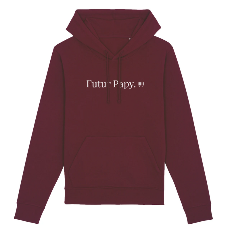 Cadeau anniversaire : Sweat à Capuche - Futur Papy - Coton Bio - Cadeau Original - Cadeau Personnalisable - Cadeaux-Positifs.com -XS-Bordeaux-