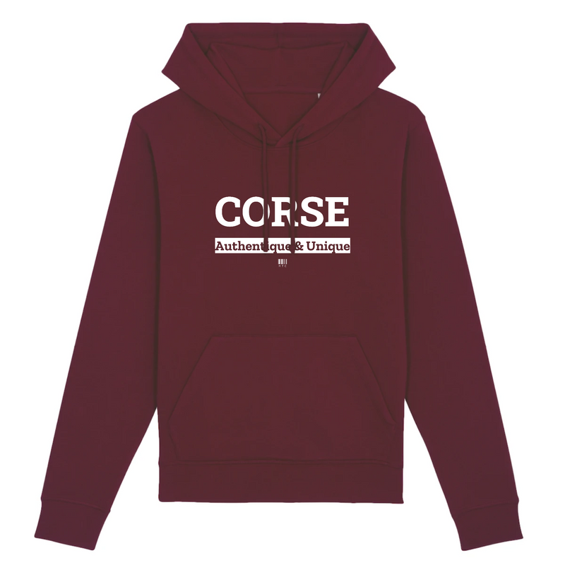 Cadeau anniversaire : Sweat à Capuche - Corse - Coton Bio - 5 Coloris - Cadeau Original - Cadeau Personnalisable - Cadeaux-Positifs.com -XS-Bordeaux-