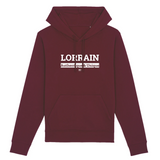 Sweat à Capuche - Lorrain - Coton Bio - 5 Coloris - Cadeau Original - Cadeau Personnalisable - Cadeaux-Positifs.com -XS-Bordeaux-