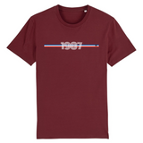 T-Shirt - Année 1987 - Coton Bio - 7 Coloris - Cadeau Original - Cadeau Personnalisable - Cadeaux-Positifs.com -XS-Bordeaux-