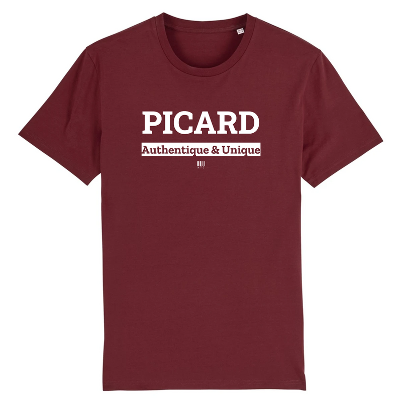 Cadeau anniversaire : T-Shirt - Picard - Coton Bio - 7 Coloris - Cadeau Original - Cadeau Personnalisable - Cadeaux-Positifs.com -XS-Bordeaux-
