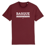 T-Shirt - Basque - Unisexe - Coton Bio - 7 Coloris - Cadeau Original - Cadeau Personnalisable - Cadeaux-Positifs.com -XS-Bordeaux-