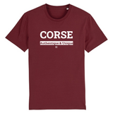 T-Shirt - Corse - Unisexe - Coton Bio - 7 Coloris - Cadeau Original - Cadeau Personnalisable - Cadeaux-Positifs.com -XS-Bordeaux-