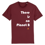 T-Shirt Premium - There is no Planet B - Coton Bio - 12 Coloris - Engagé - Cadeau Personnalisable - Cadeaux-Positifs.com -XS-Bordeaux-