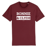 T-Shirt Premium - Bonnie & Clyde - Coton Bio - 12 Coloris - Mythique - Cadeau Personnalisable - Cadeaux-Positifs.com -XS-Bordeaux-