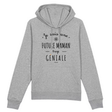 Sweat à Capuche - Une Future Maman trop Géniale - Coton Bio - Cadeau Original - Cadeau Personnalisable - Cadeaux-Positifs.com -XS-Gris-