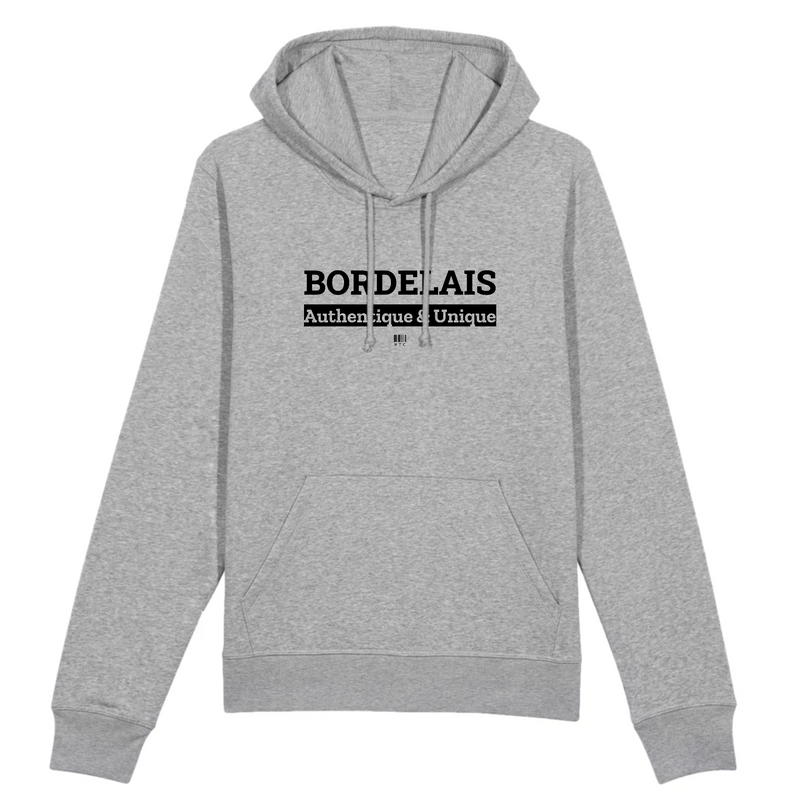 Cadeau anniversaire : Sweat à Capuche - Bordelais - Coton Bio - 5 Coloris - Cadeau Original - Cadeau Personnalisable - Cadeaux-Positifs.com -XS-Gris-