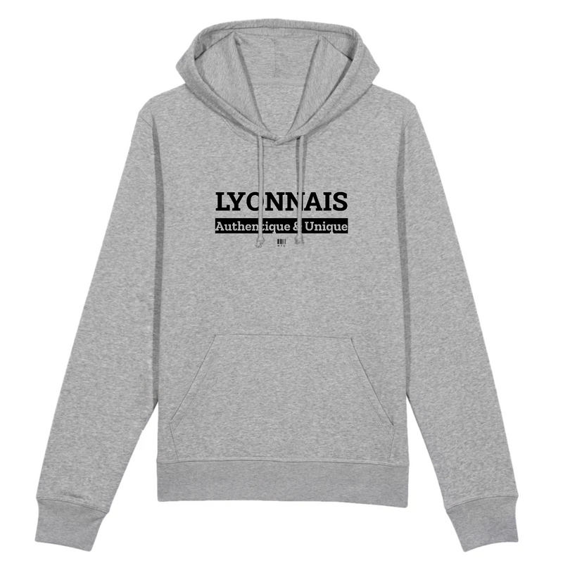 Cadeau anniversaire : Sweat à Capuche - Lyonnais - Coton Bio - 5 Coloris - Cadeau Original - Cadeau Personnalisable - Cadeaux-Positifs.com -XS-Gris-