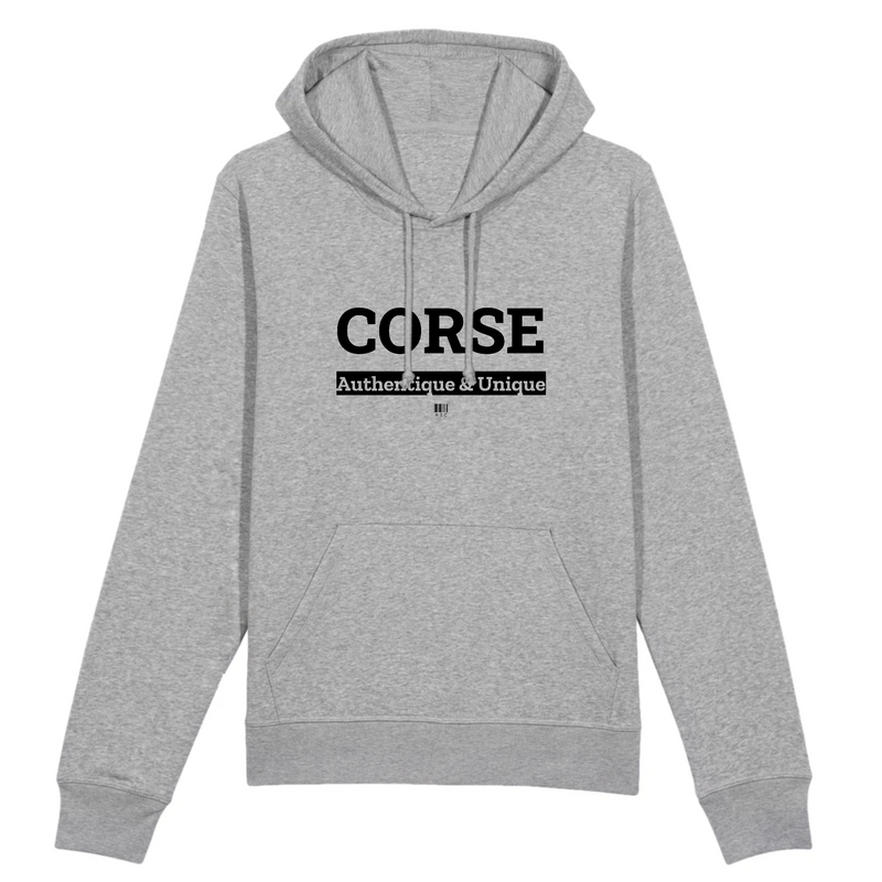 Cadeau anniversaire : Sweat à Capuche - Corse - Coton Bio - 5 Coloris - Cadeau Original - Cadeau Personnalisable - Cadeaux-Positifs.com -XS-Gris-