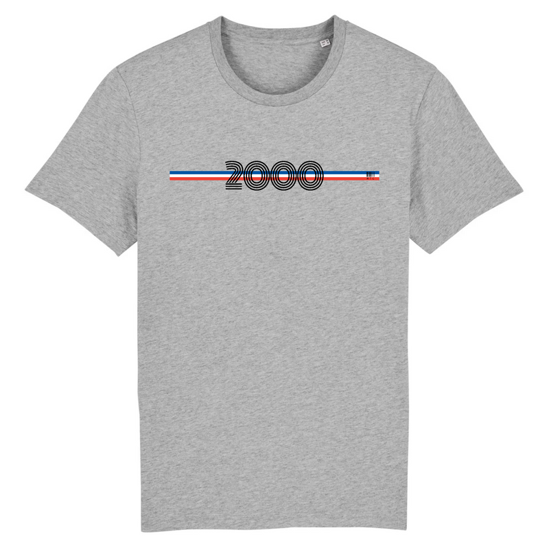Cadeau anniversaire : T-Shirt - Année 2000 - Coton Bio - 7 Coloris - Cadeau Original - Cadeau Personnalisable - Cadeaux-Positifs.com -XS-Gris-