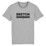 T-Shirt - Breton - Coton Bio - 7 Coloris - Cadeau Original - Cadeau Personnalisable - Cadeaux-Positifs.com -XS-Gris-