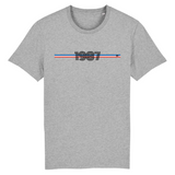 T-Shirt - Année 1987 - Coton Bio - 7 Coloris - Cadeau Original - Cadeau Personnalisable - Cadeaux-Positifs.com -XS-Gris-