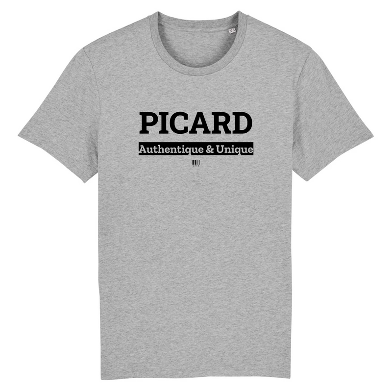 Cadeau anniversaire : T-Shirt - Picard - Coton Bio - 7 Coloris - Cadeau Original - Cadeau Personnalisable - Cadeaux-Positifs.com -XS-Gris-