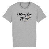 T-Shirt - Ostéopathe au Top - Homme - Coton Bio - Cadeau Original - Cadeau Personnalisable - Cadeaux-Positifs.com -XS-Gris-