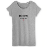T-Shirt - Bichette d'amour - Coton Bio - 3 Coloris - Cadeau Original - Cadeau Personnalisable - Cadeaux-Positifs.com -XS-Gris-
