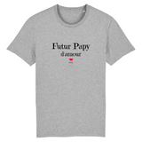 T-Shirt - Futur Papy d'amour - Coton Bio - 7 Coloris - Cadeau Original - Cadeau Personnalisable - Cadeaux-Positifs.com -XS-Gris-