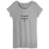 T-Shirt - Coach d'amour - Coton Bio - 3 Coloris - Cadeau Original - Cadeau Personnalisable - Cadeaux-Positifs.com -XS-Gris-