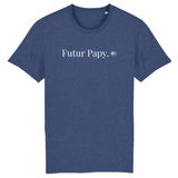 T-Shirt - Futur Papy - Coton Bio - 7 Coloris - Cadeau Original - Cadeau Personnalisable - Cadeaux-Positifs.com -XS-Indigo-