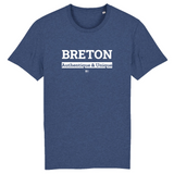 T-Shirt - Breton - Coton Bio - 7 Coloris - Cadeau Original - Cadeau Personnalisable - Cadeaux-Positifs.com -XS-Indigo-