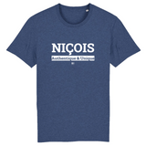T-Shirt - Niçois - Coton Bio - 7 Coloris - Cadeau Original - Cadeau Personnalisable - Cadeaux-Positifs.com -XS-Indigo-