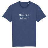 T-Shirt - Moi c'est Adrien - Coton Bio - 7 Coloris - Cadeau Original - Cadeau Personnalisable - Cadeaux-Positifs.com -XS-Indigo-