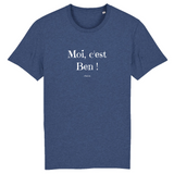 T-Shirt - Moi c'est Ben - Coton Bio - 7 Coloris - Cadeau Original - Cadeau Personnalisable - Cadeaux-Positifs.com -XS-Indigo-