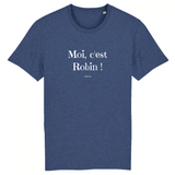 T-Shirt - Moi c'est Robin - Coton Bio - 7 Coloris - Cadeau Original - Cadeau Personnalisable - Cadeaux-Positifs.com -XS-Indigo-