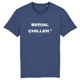 T-Shirt Premium - Serial Chiller - Coton Bio - 12 Coloris - Humour - Cadeau Personnalisable - Cadeaux-Positifs.com -XS-Indigo-