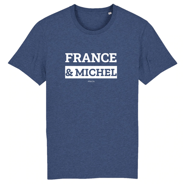 T-Shirt Premium - France & Michel - Coton Bio - 12 Coloris - Mythique - Cadeau Personnalisable - Cadeaux-Positifs.com -XS-Indigo-