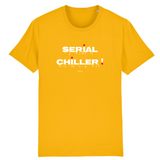 T-Shirt Premium - Serial Chiller - Coton Bio - 12 Coloris - Humour - Cadeau Personnalisable - Cadeaux-Positifs.com -XS-Jaune-