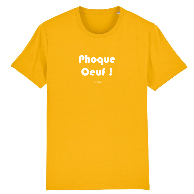 Cadeau anniversaire : T-Shirt Premium - Phoque Oeuf - Coton Bio - 12 Coloris - Humour - Cadeau Personnalisable - Cadeaux-Positifs.com -XS-Jaune-