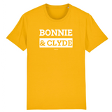 T-Shirt Premium - Bonnie & Clyde - Coton Bio - 12 Coloris - Mythique - Cadeau Personnalisable - Cadeaux-Positifs.com -XS-Jaune-