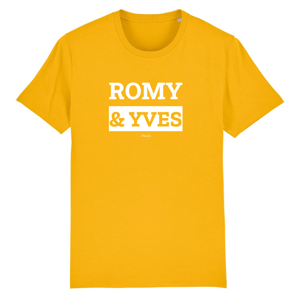 T-Shirt Premium - Romy & Yves - Coton Bio - 12 Coloris - Mythique - Cadeau Personnalisable - Cadeaux-Positifs.com -XS-Jaune-