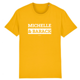 T-Shirt Premium - Michelle & Barack - Coton Bio - 12 Coloris - Mythique - Cadeau Personnalisable - Cadeaux-Positifs.com -XS-Jaune-