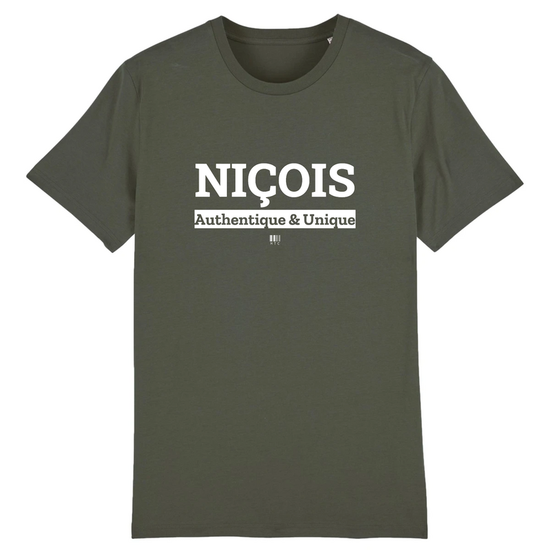 Cadeau anniversaire : T-Shirt - Niçois - Coton Bio - 7 Coloris - Cadeau Original - Cadeau Personnalisable - Cadeaux-Positifs.com -XS-Kaki-