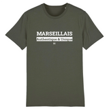 T-Shirt - Marseillais - Coton Bio - 7 Coloris - Cadeau Original - Cadeau Personnalisable - Cadeaux-Positifs.com -XS-Kaki-