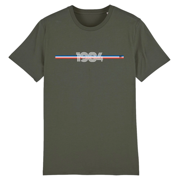 T-Shirt - Année 1984 - Coton Bio - 7 Coloris - Cadeau Original - Cadeau Personnalisable - Cadeaux-Positifs.com -XS-Kaki-