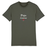 T-Shirt - Papa d'amour - Coton Bio - 7 Coloris - Cadeau Original - Cadeau Personnalisable - Cadeaux-Positifs.com -XS-Kaki-