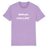 T-Shirt Premium - Serial Chiller - Coton Bio - 12 Coloris - Humour - Cadeau Personnalisable - Cadeaux-Positifs.com -XS-Lavande-