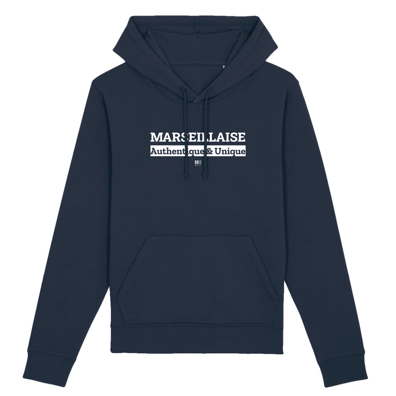 Cadeau anniversaire : Sweat à Capuche - Marseillaise - Coton Bio - 5 Coloris - Cadeau Original - Cadeau Personnalisable - Cadeaux-Positifs.com -XS-Marine-