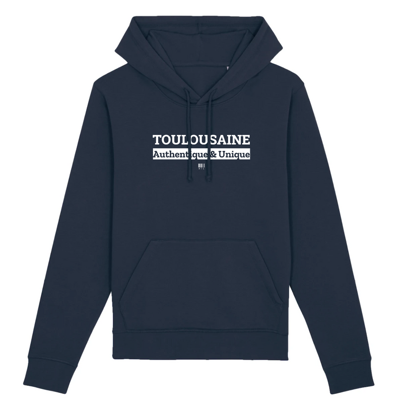 Cadeau anniversaire : Sweat à Capuche - Toulousaine - Coton Bio - 5 Coloris - Cadeau Original - Cadeau Personnalisable - Cadeaux-Positifs.com -XS-Marine-