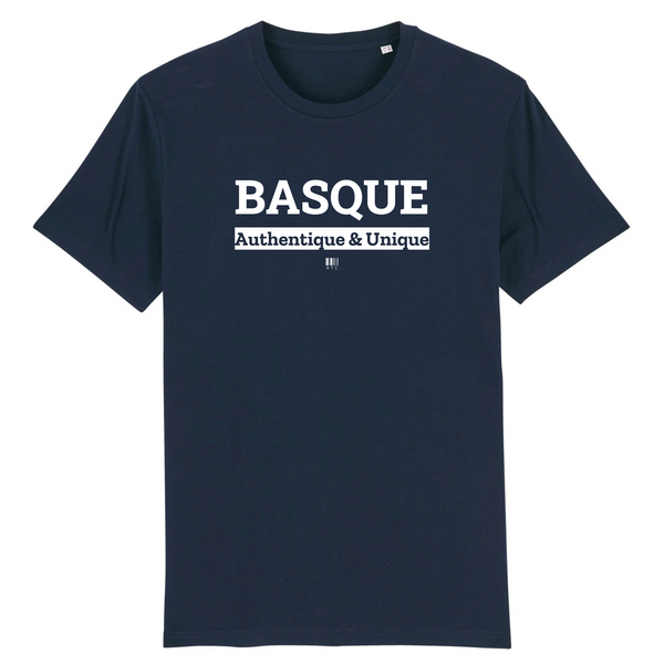 T-Shirt - Basque - Unisexe - Coton Bio - 7 Coloris - Cadeau Original - Cadeau Personnalisable - Cadeaux-Positifs.com -XS-Marine-