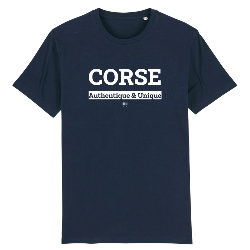 Cadeau anniversaire : T-Shirt - Corse - Unisexe - Coton Bio - 7 Coloris - Cadeau Original - Cadeau Personnalisable - Cadeaux-Positifs.com -XS-Marine-